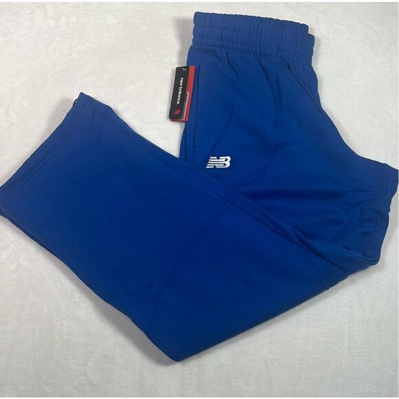 New Balance Fleece Training casual warm Sweatpants Royal Blue NWT Men Large - Picture 1 of 8